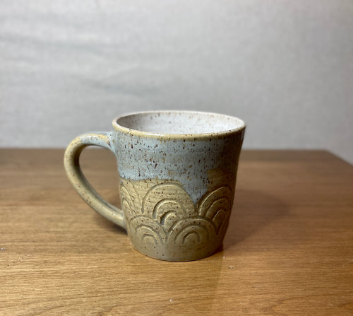 Carved waves mug